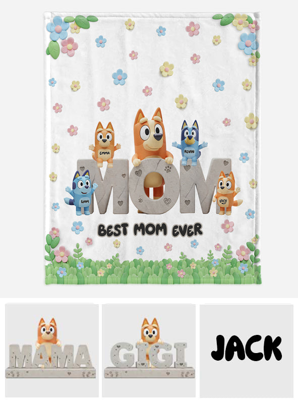 Best Mom Ever - Personalized Mother Blanket