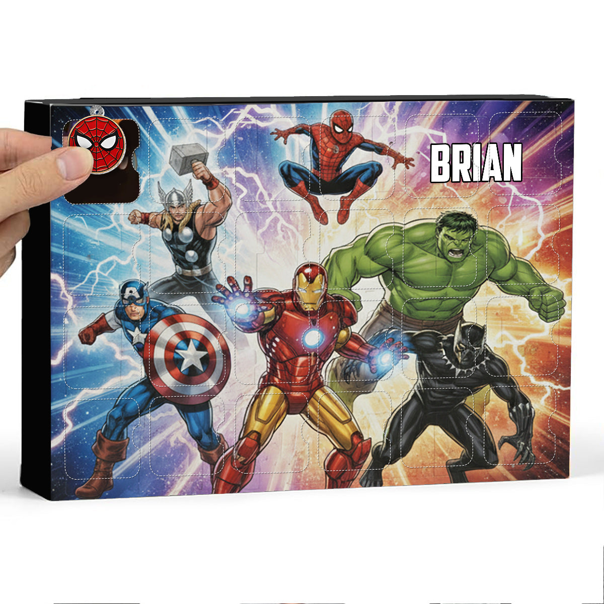 Heros - Personalized Kid Advent Calendar With Ornaments