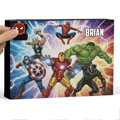 Heros - Personalized Kid Advent Calendar With Ornaments