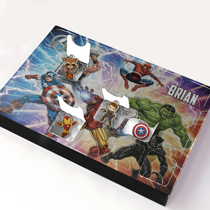 Heros - Personalized Kid Advent Calendar With Ornaments