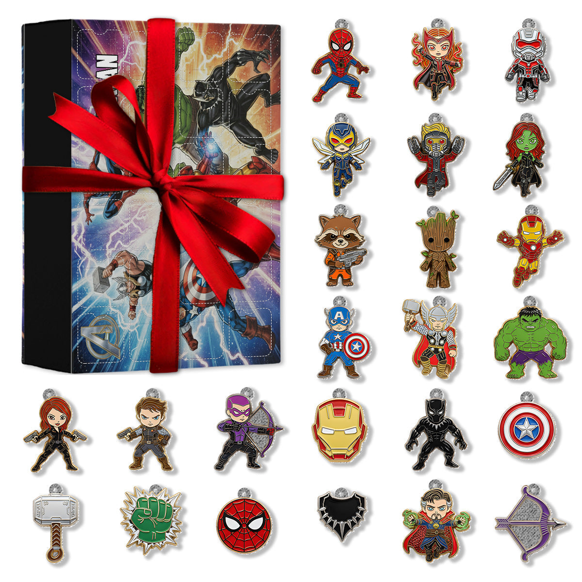 Heros - Personalized Kid Advent Calendar With Ornaments