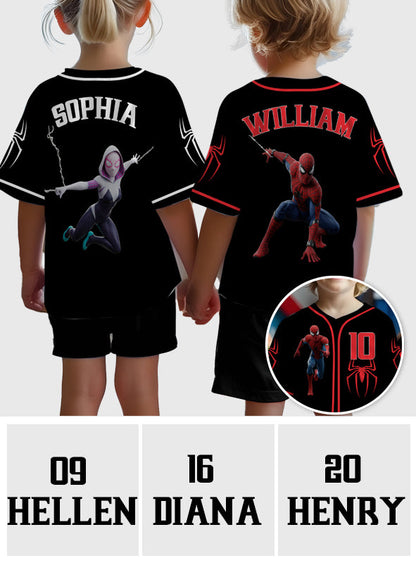 The Amazing Spider - Personalized Spider-Verse Kid Jersey Shirt & Shorts