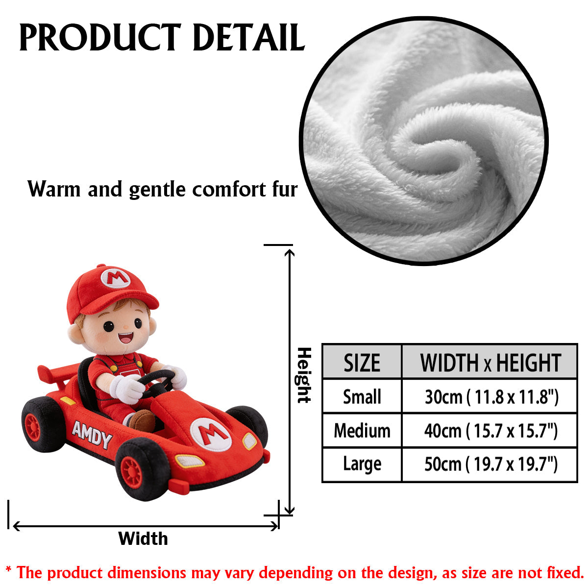 Kid On Wheel Super Cart - Personalized Super Plumber Premium Faux Fur Pillow