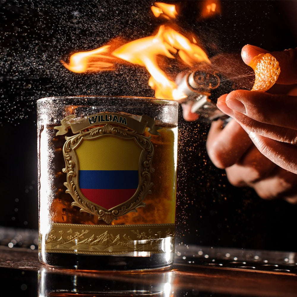 Flag of Colombia - Personalized Expats Whiskey Glass
