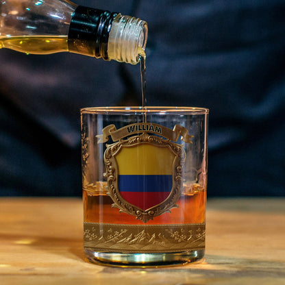 Flag of Colombia - Personalized Expats Whiskey Glass