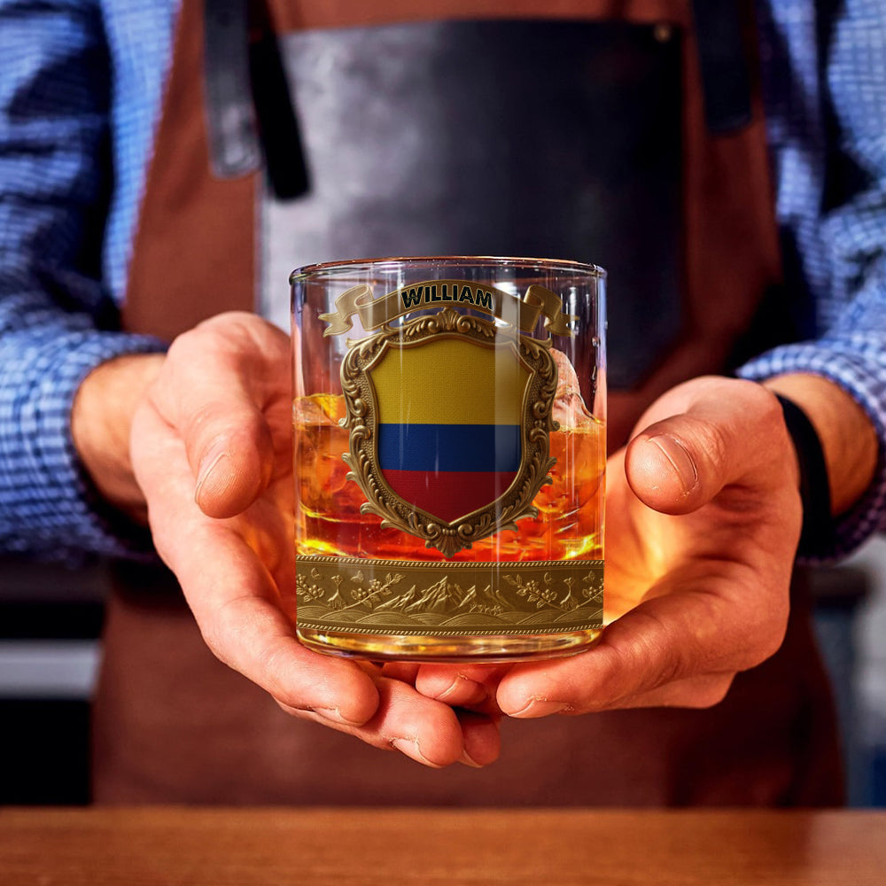 Flag of Colombia - Personalized Expats Whiskey Glass