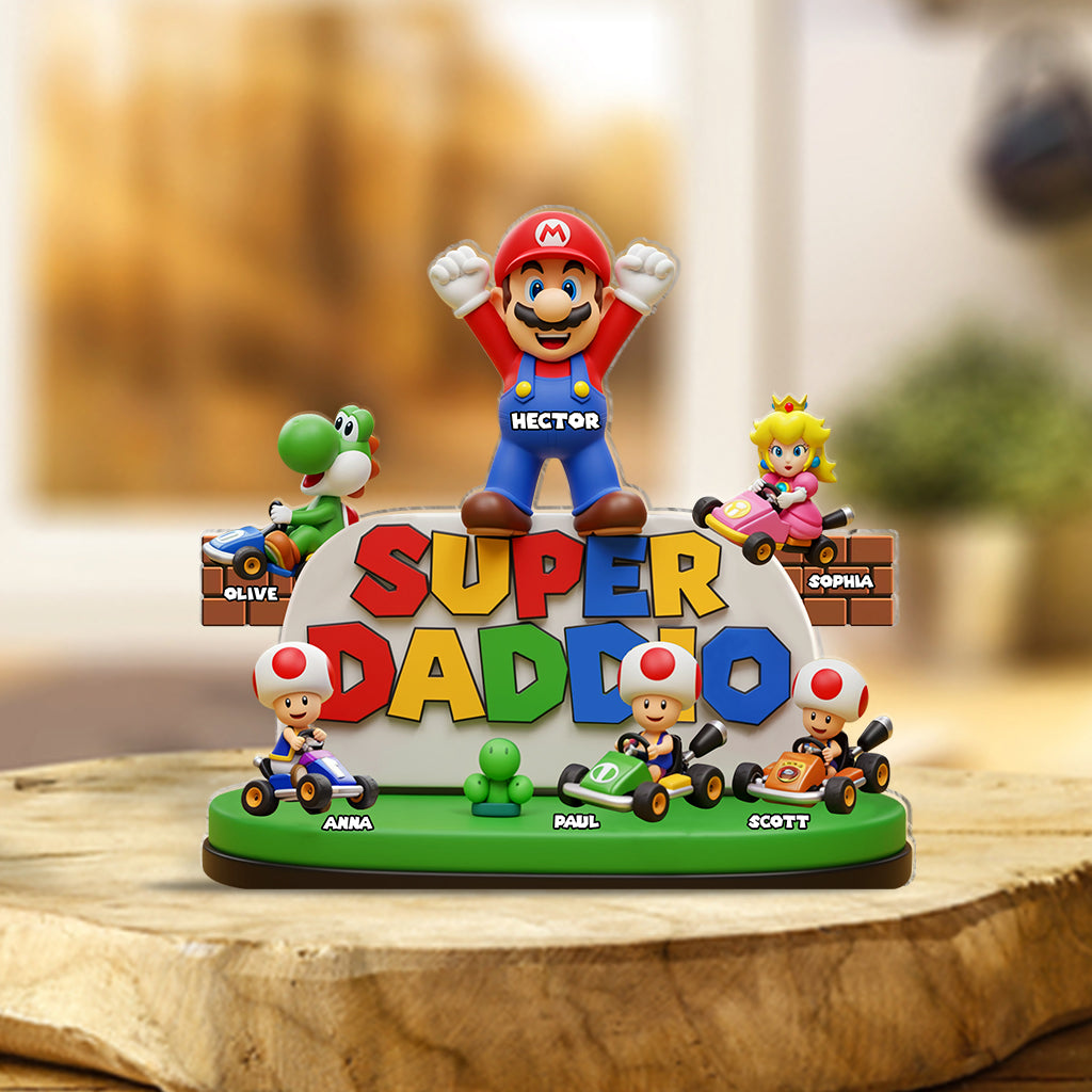 Super Dad - Personalized Super Plumber Custom Shaped Acrylic Plaque