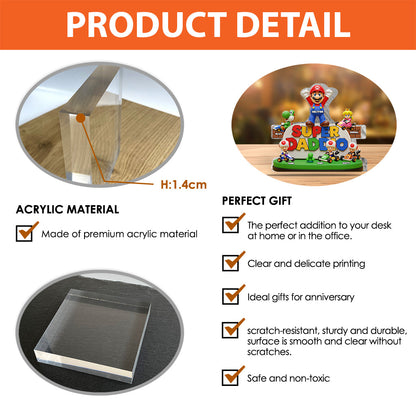 Super Dad - Personalized Super Plumber Custom Shaped Acrylic Plaque