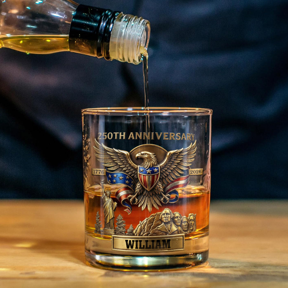 250th Anniversary USA - Personalized Pontoon Whiskey Decanter Set
