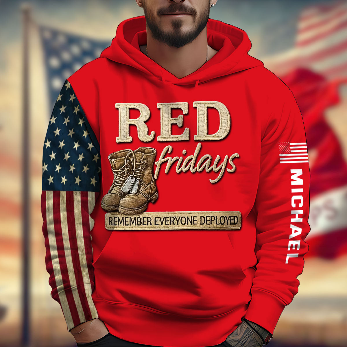 Red Friday - Personalized Veteran All Over Shirt