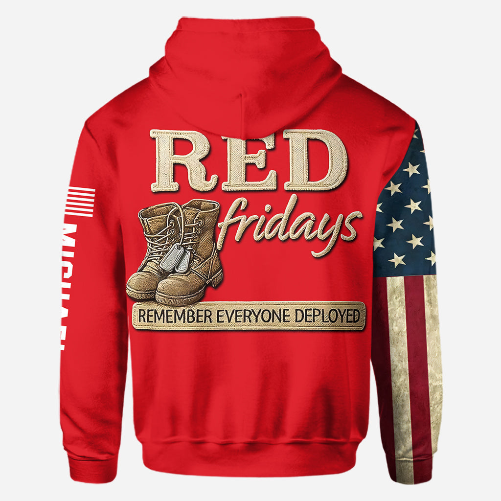 Red Friday - Personalized Veteran All Over Shirt