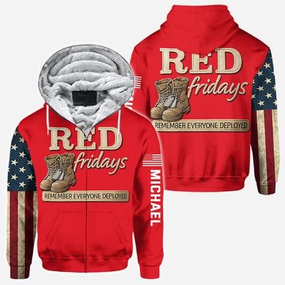 Red Friday - Personalized Veteran All Over Shirt