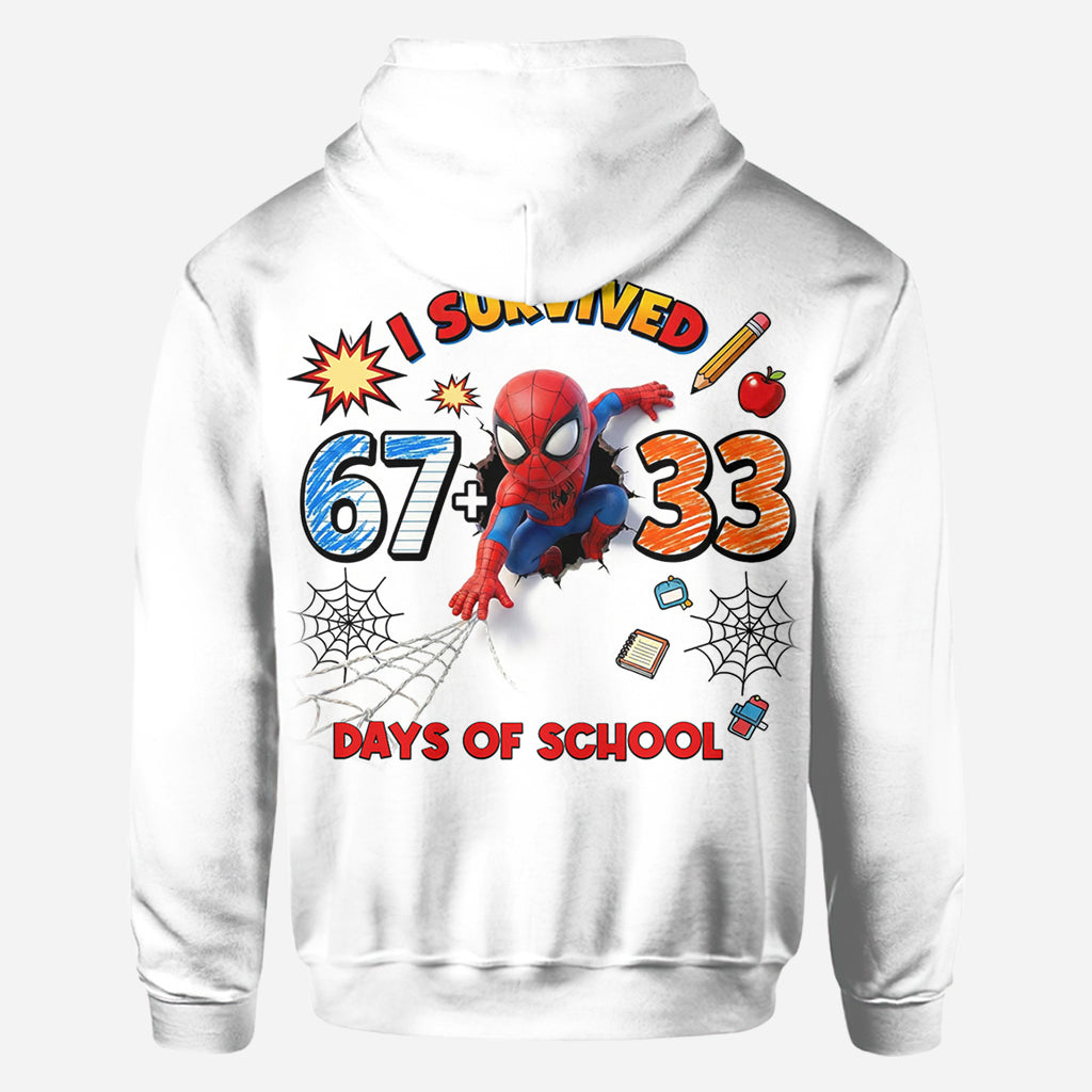 I Survived 100 Days of School - Personalized Superhero All Over Shirt