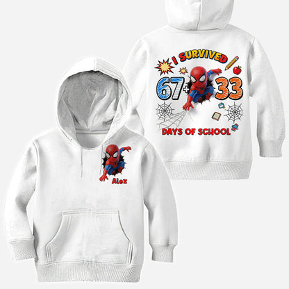 I Survived 100 Days of School - Personalized Superhero All Over Shirt