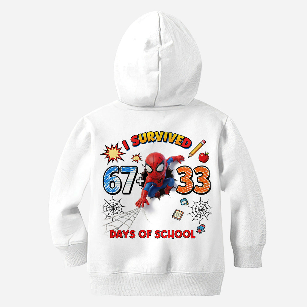 I Survived 100 Days of School - Personalized Superhero All Over Shirt