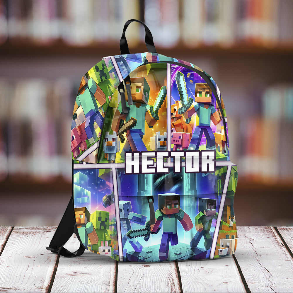 Miner Lover - Personalized Block World Backpack