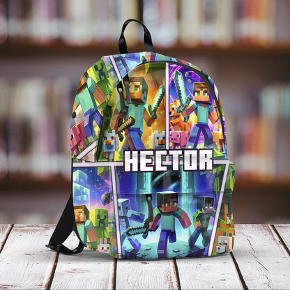 Miner Lover - Personalized Block World Backpack