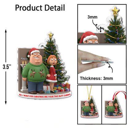 All I Want For Christmas Is You - Personalized Couple Ornament