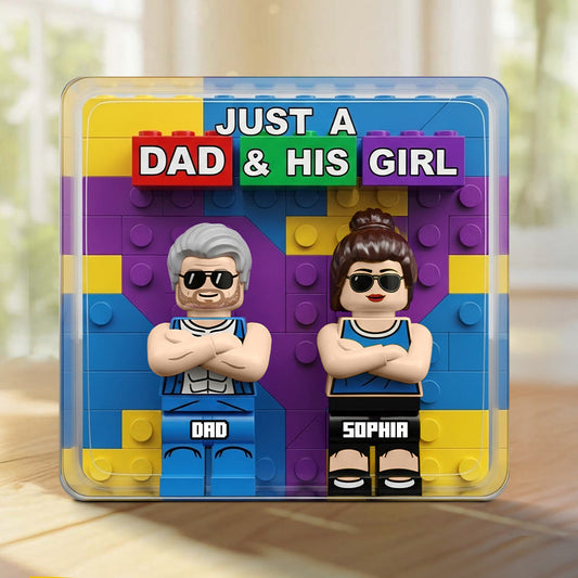 Just A Dad And His Girl - Personalized Father Custom Shaped Acrylic Plaque