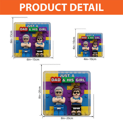 Just A Dad And His Girl - Personalized Father Custom Shaped Acrylic Plaque