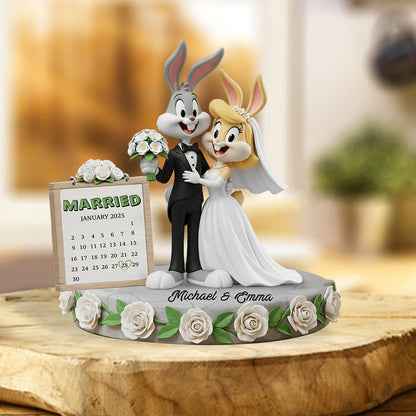 Happy Anniversary Couple - Personalized Custom Shaped Acrylic Plaque