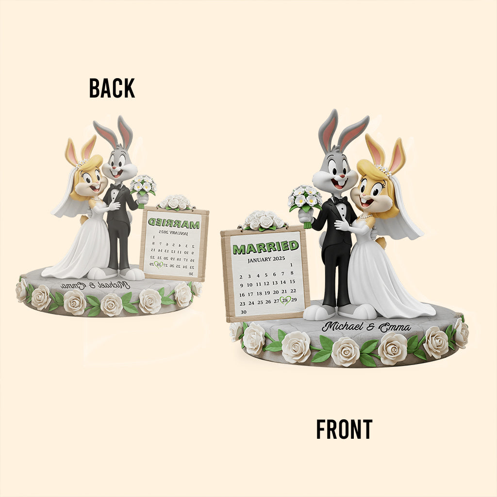 Happy Anniversary Couple - Personalized Custom Shaped Acrylic Plaque