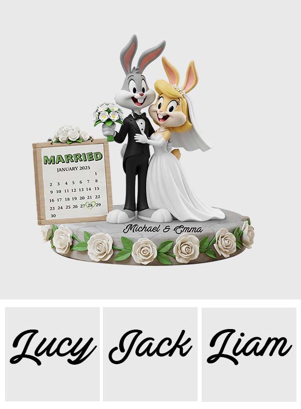 Happy Anniversary Couple - Personalized Custom Shaped Acrylic Plaque