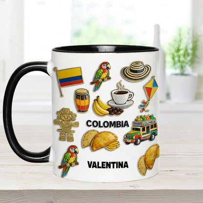 Proud Colombian - Personalized Expats Accent Mug & Coaster