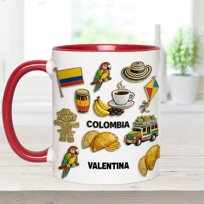 Proud Colombian - Personalized Expats Accent Mug & Coaster