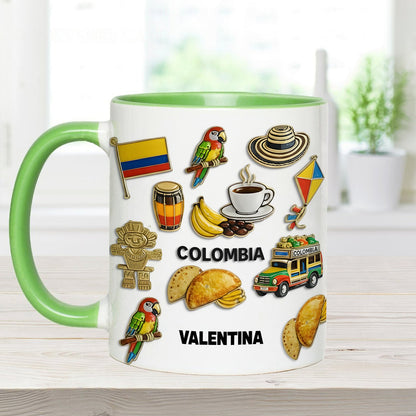 Proud Colombian - Personalized Expats Accent Mug & Coaster