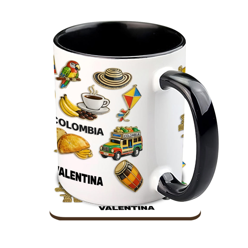Proud Colombian - Personalized Expats Accent Mug & Coaster
