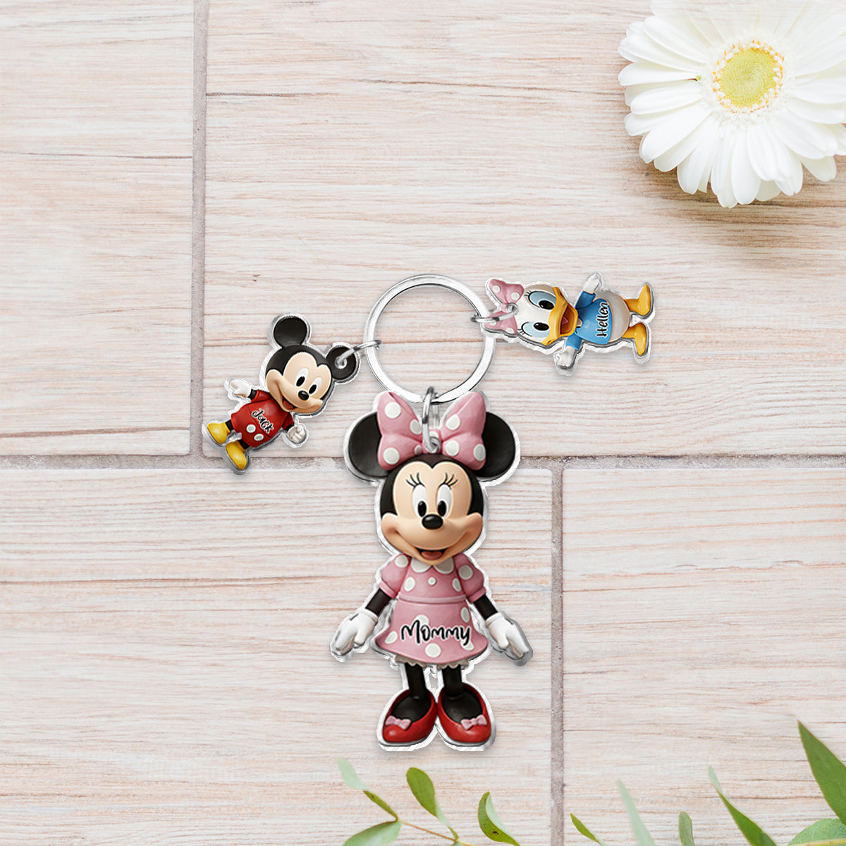 Mama Mouse - Personalized Mouse Keychain with Charms