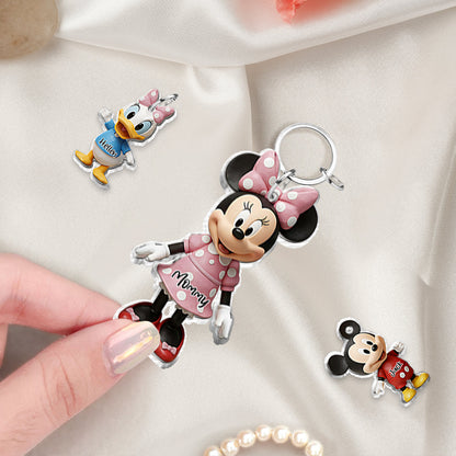 Mama Mouse - Personalized Mouse Keychain with Charms
