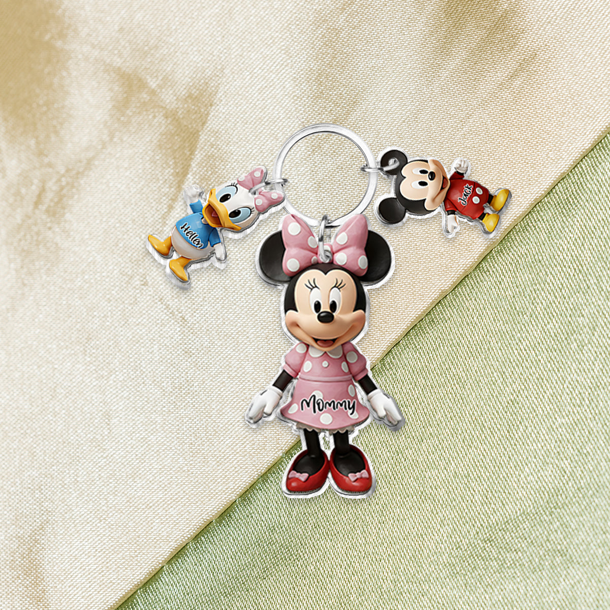 Mama Mouse - Personalized Mouse Keychain with Charms