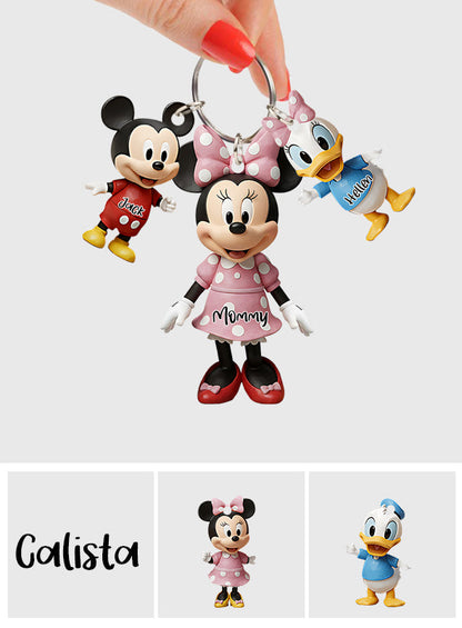 Mama Mouse - Personalized Mouse Keychain with Charms