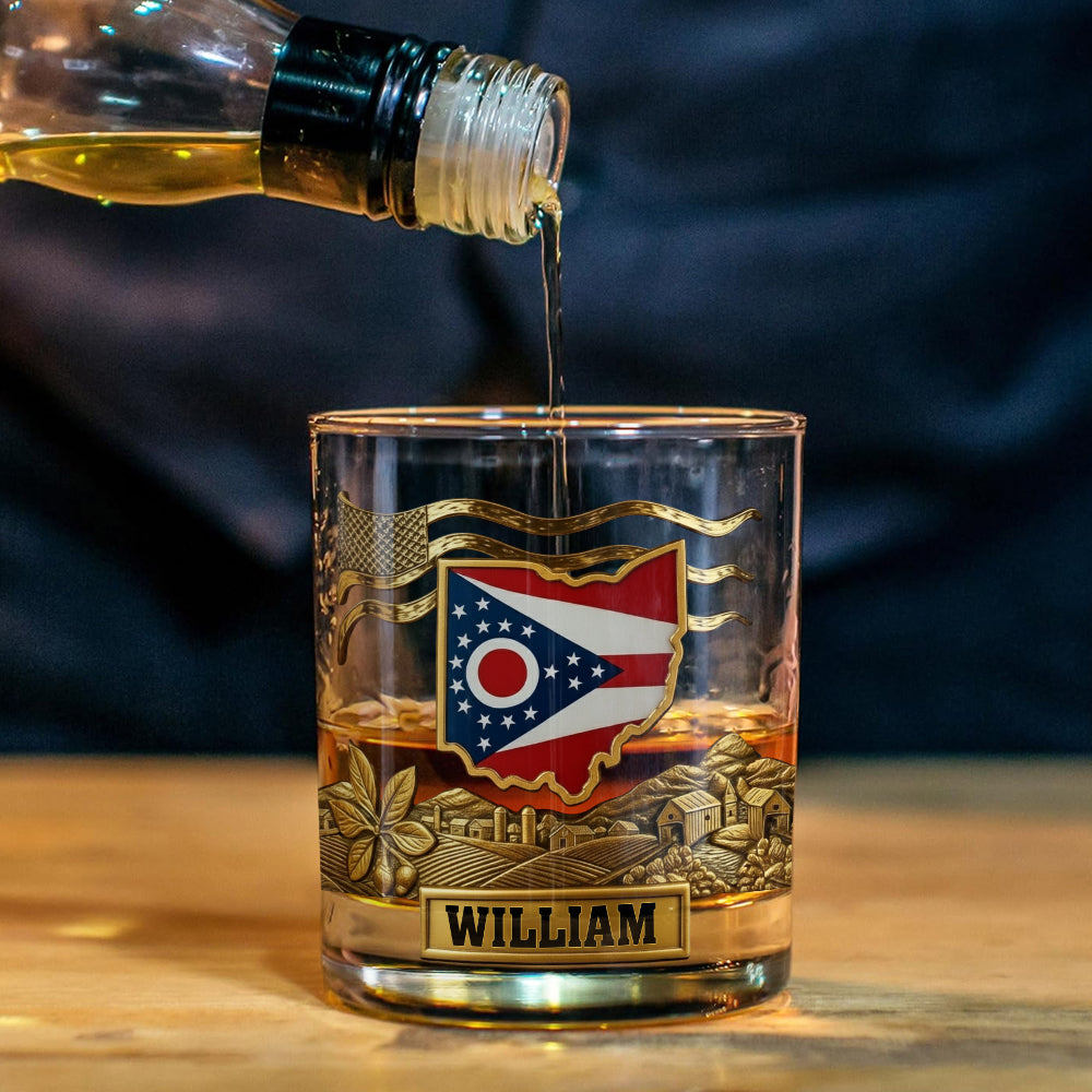 Strong Ohio - Personalize States of America Whiskey Decanter Set