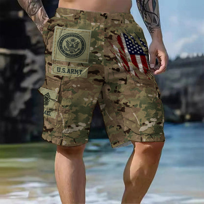 I'm A Soldier - Personalized Veteran Cargo Shorts With Belt