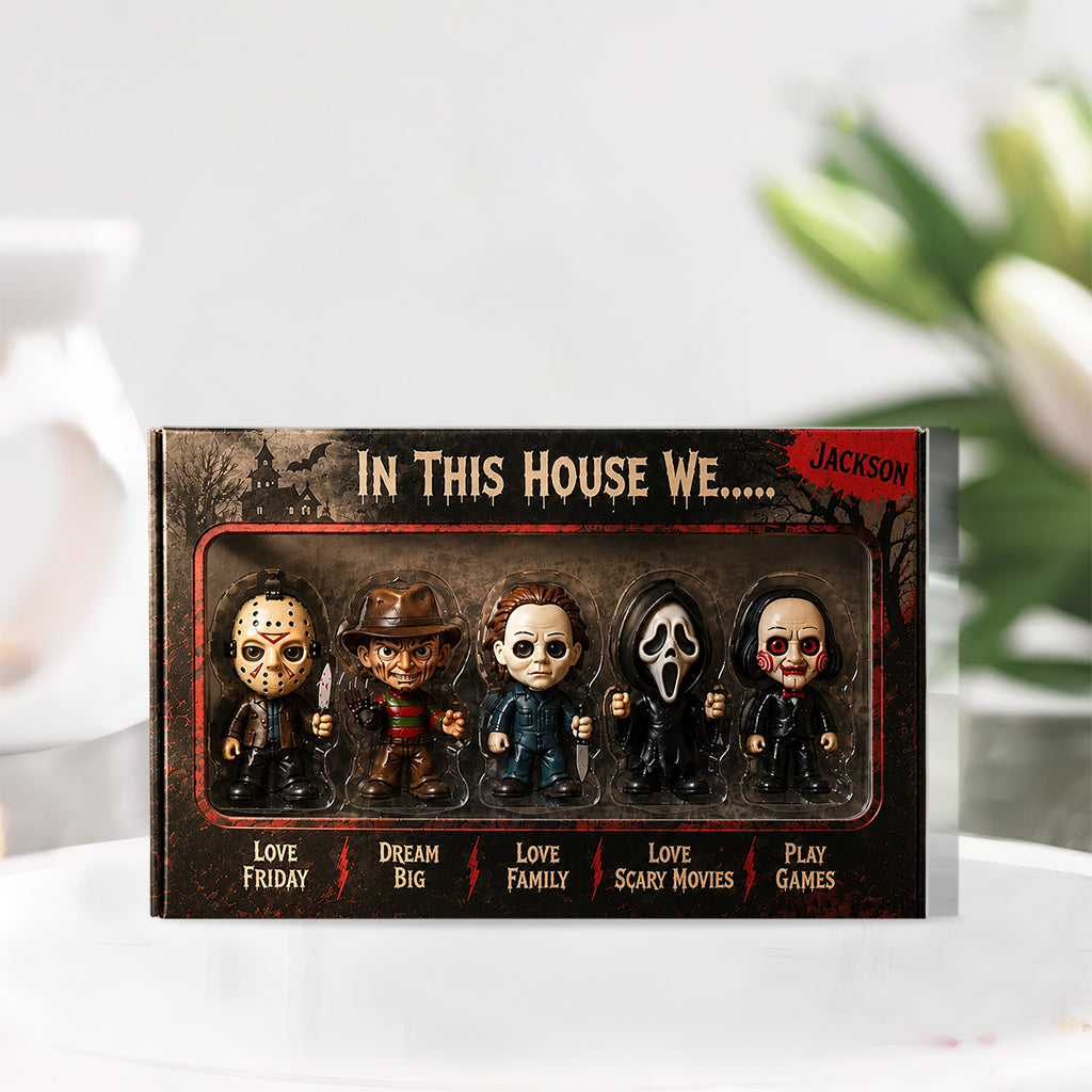 In This House - Personalized Horror Character Custom Shaped Acrylic Plaque