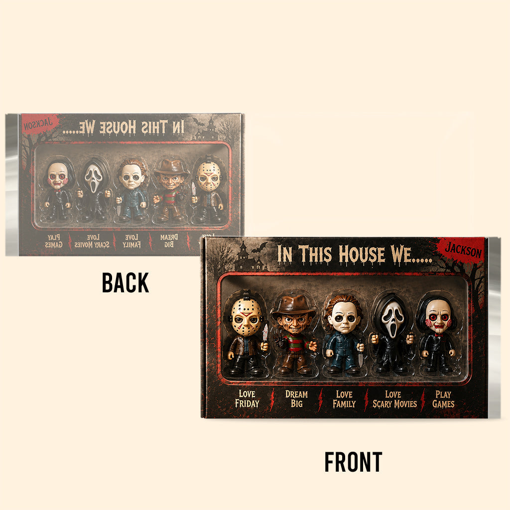 In This House - Personalized Horror Character Custom Shaped Acrylic Plaque