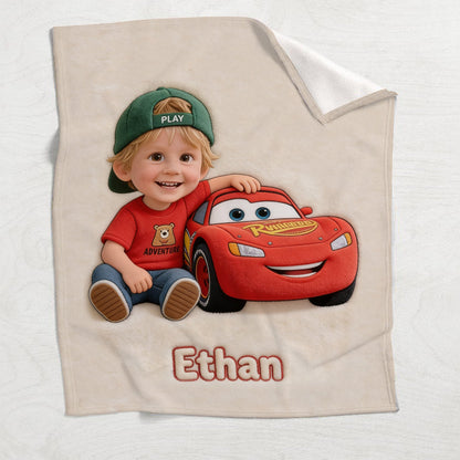 My Lightning Adventure - Personalized Racing Lover Blanket