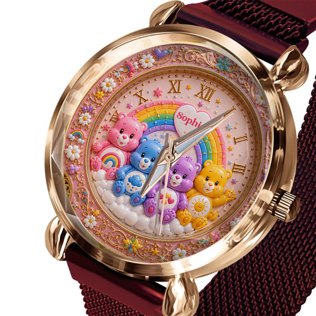 Cute Bears - Personalized Carebear Women Hand Watch