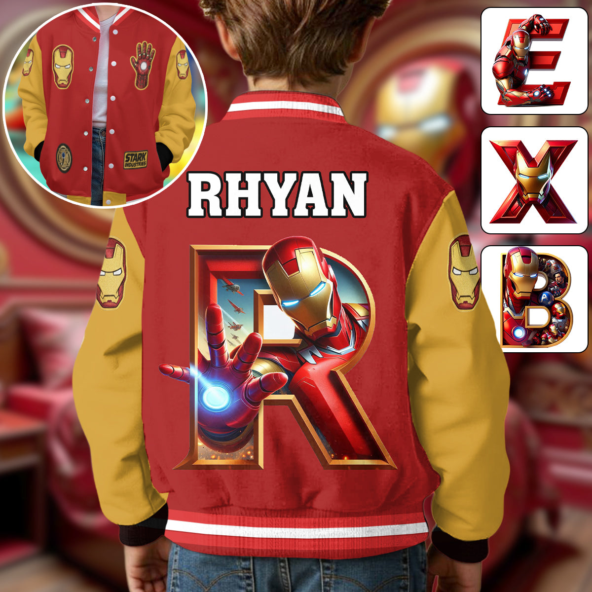 Superhero Gift For Kids - Personalized Kid Varsity Jacket
