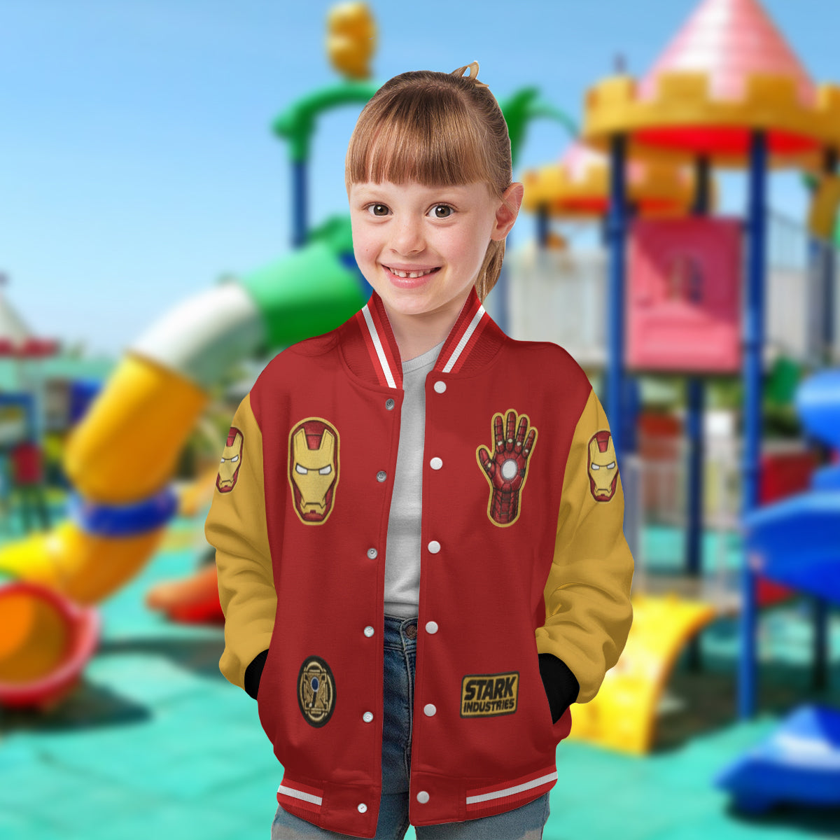 Superhero Gift For Kids - Personalized Kid Varsity Jacket