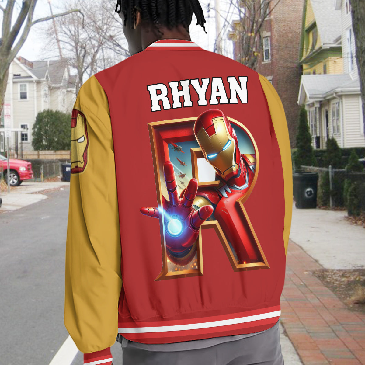 Superhero Gift For Kids - Personalized Kid Varsity Jacket