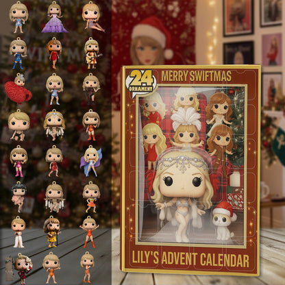 The Life Of A Show Girl - Personalized Tay-tay Lover Advent Calendar With Ornaments