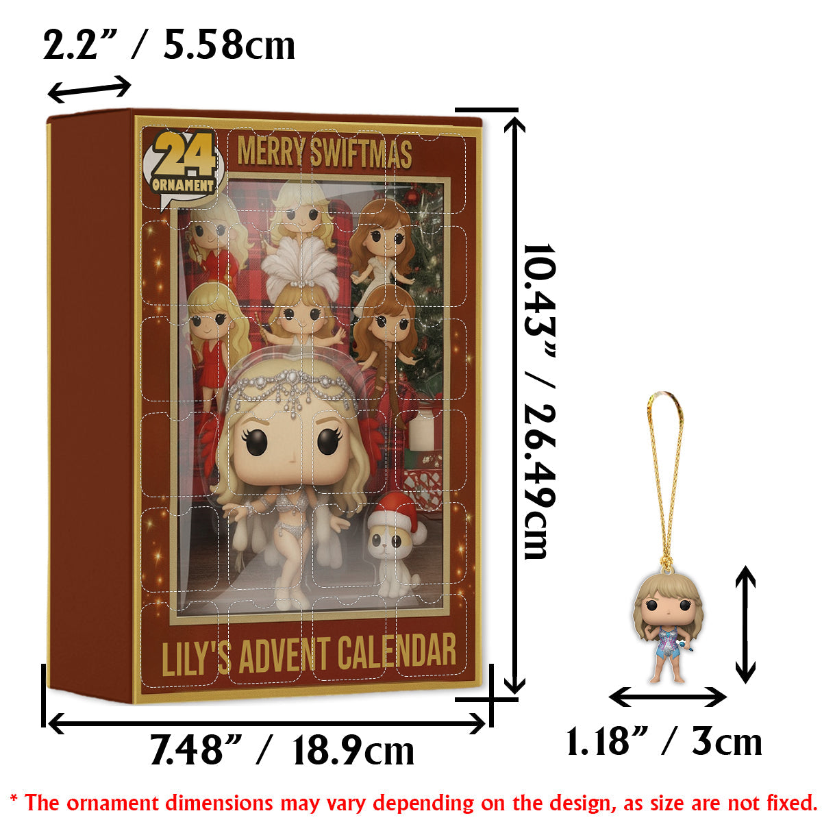 The Life Of A Show Girl - Personalized Tay-tay Lover Advent Calendar With Ornaments