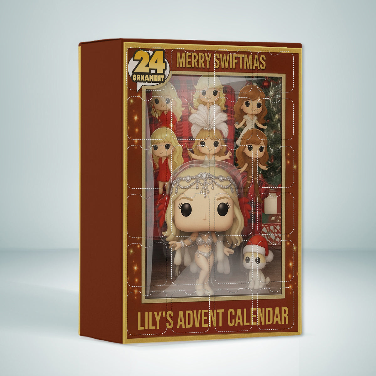 The Life Of A Show Girl - Personalized Tay-tay Lover Advent Calendar With Ornaments