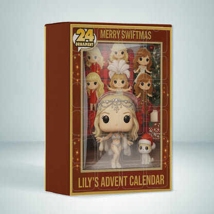 The Life Of A Show Girl - Personalized Tay-tay Lover Advent Calendar With Ornaments