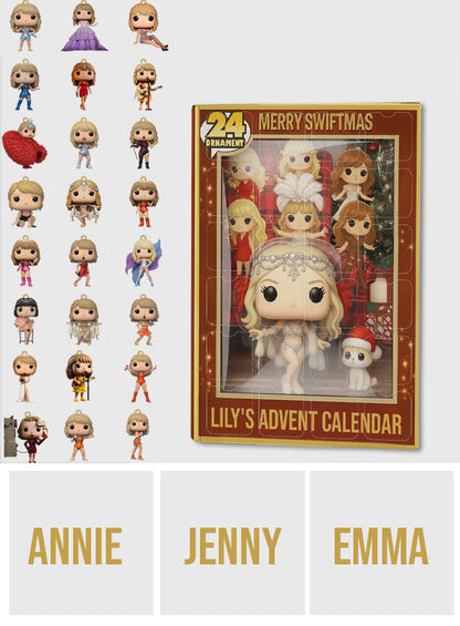 The Life Of A Show Girl - Personalized Tay-tay Lover Advent Calendar With Ornaments
