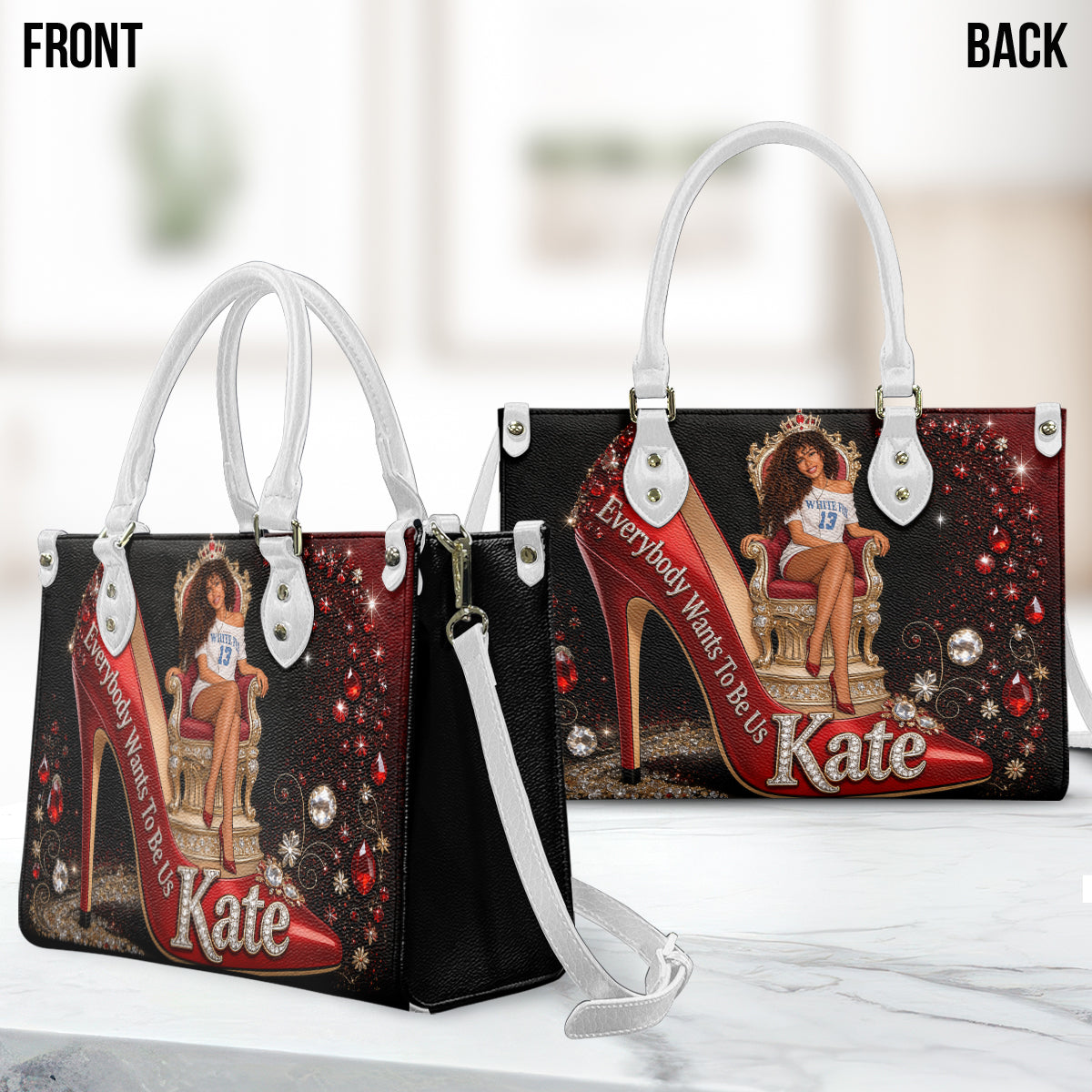 They Want Be Us - Personalized Leather Handbag